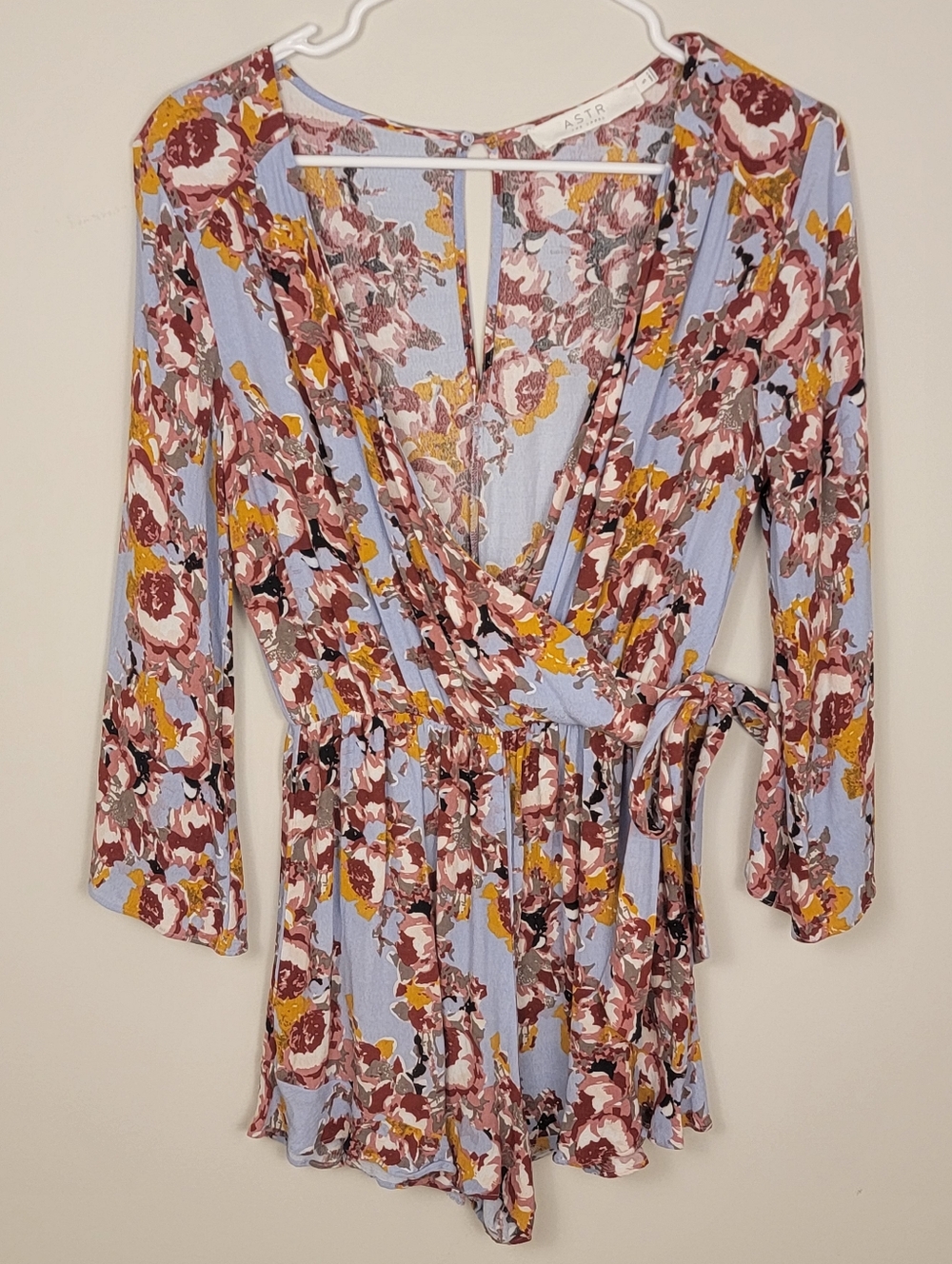 ASTR The Label Floral Wrap Romper